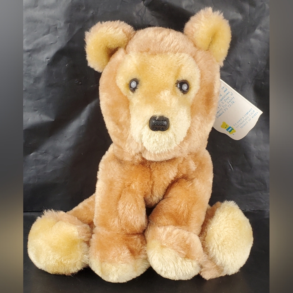 Dakin VTG 1976 Baby Bearfoot Teddy Bear Cub Nutshell Bean Bag Plush EUC V2